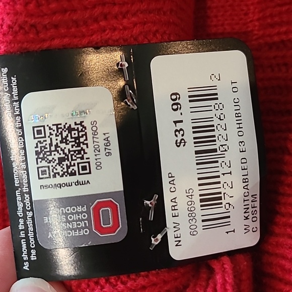 Ohio State New Era Knit Hat with Removable Pom Pom - Picture 3 of 3